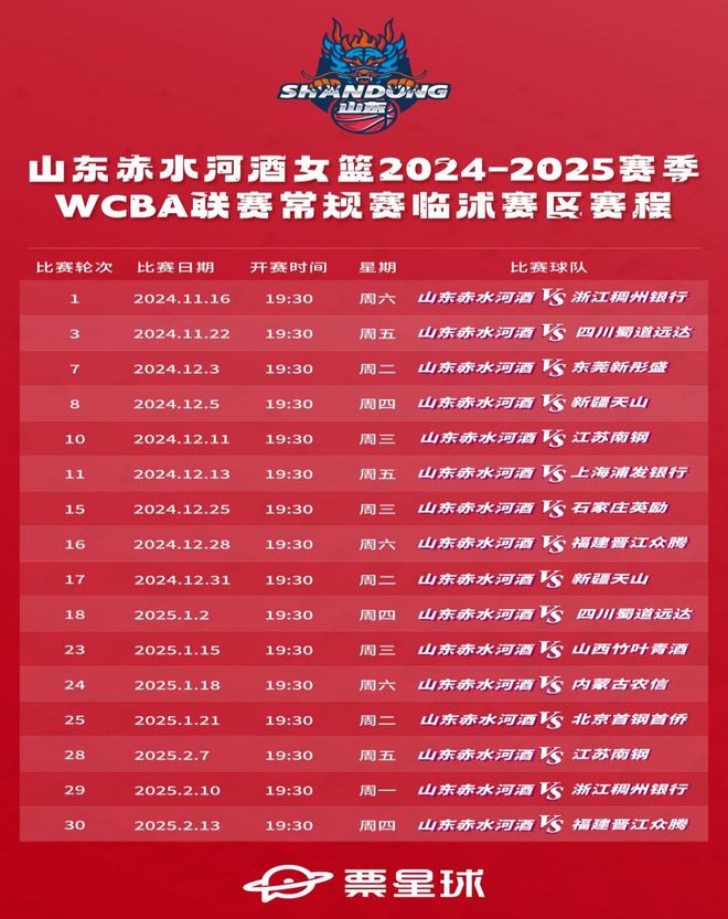 CBA联赛首场比赛明日10点开票！爱游戏入口山东赤水河酒女篮新赛季W(图2)